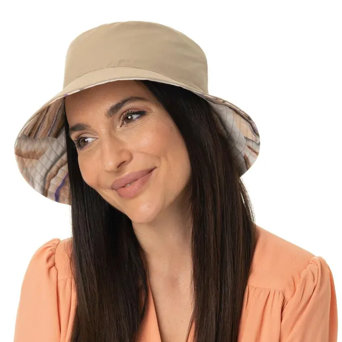 Women Imelda Reversible Hat With UV Protection Beigegray Mayser Bucket Hats Women Imelda Reversible Hat With UV Protection Beigegray Mayser Bucket Hats