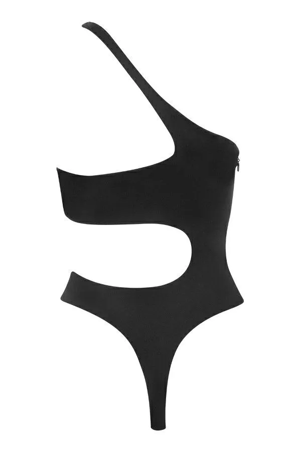 Women Jacinta Black Cut Out Bodysuit House Of CB Tops Women Jacinta Black Cut Out Bodysuit House Of CB Tops
