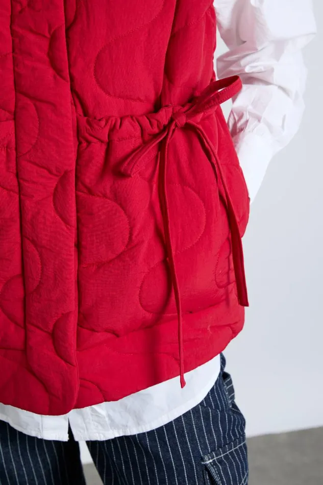 Women Jackets and Coats Damson Madder Celeste Gilet 8211 Chilli Red