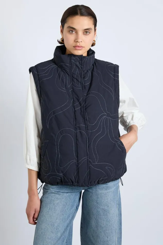 Women Jackets and Coats Damson Madder Jennifer Puffer 8211 Bow Stitch