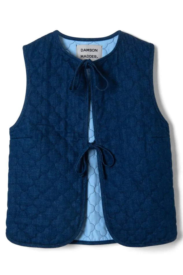 Women Jackets and Coats Damson Madder Tilly Gilet 8211 Denim