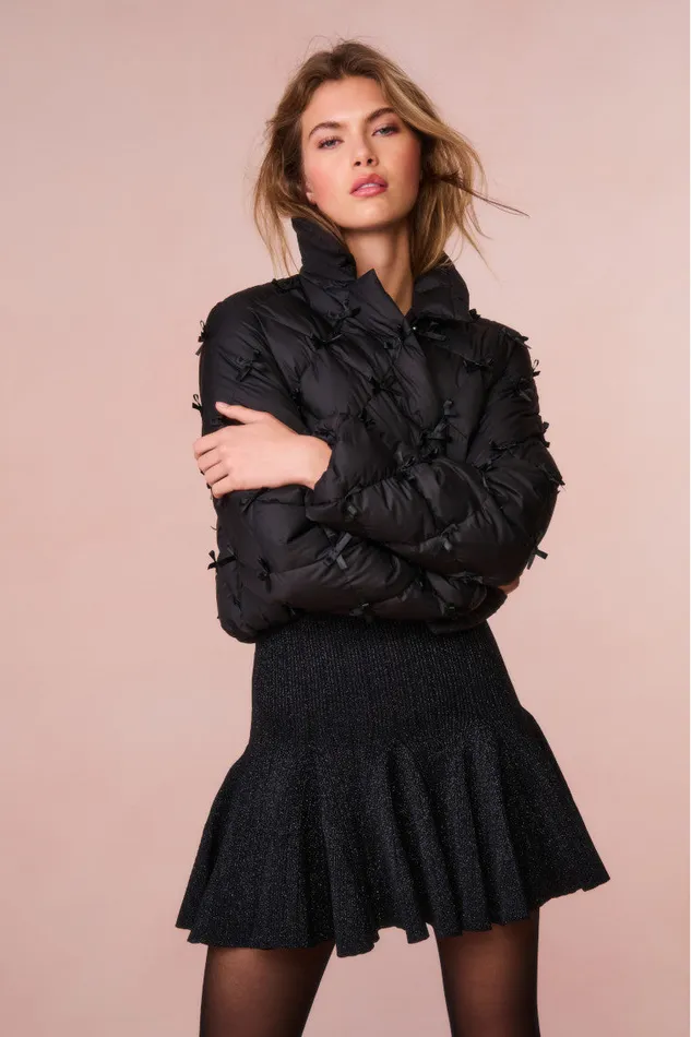 Women Jackets and Coats LoveShackFancy Kasey Quilted BowEmbellished Jacket Black Women Jackets and Coats LoveShackFancy Kasey Quilted BowEmbellished Jacket Black