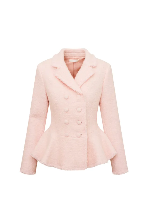 Women Jackets and Coats LoveShackFancy Morrow Tailored Jacket Heavenly Pink