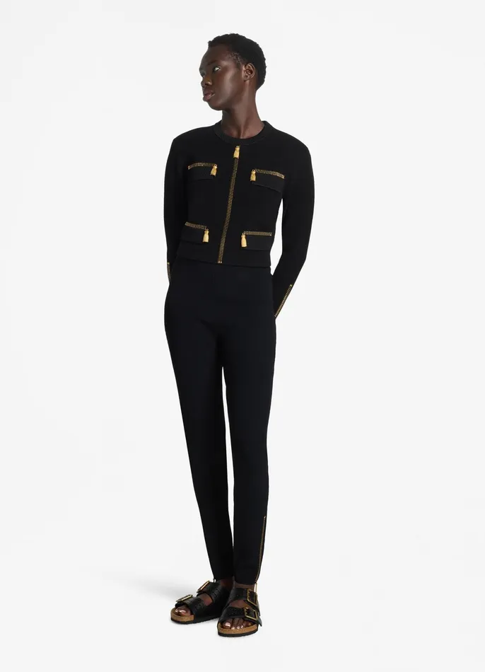 Women Jackets and Coats St John SJ Signature Trompe L039Oeil Jacket Black Women Jackets and Coats St John SJ Signature Trompe L039Oeil Jacket Black