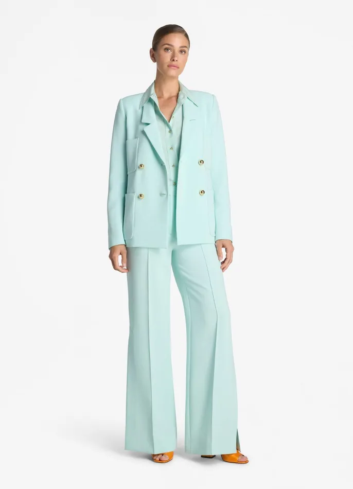 Women Jackets and Coats St John Stretch Italian Knit Cady Jacket Mint Women Jackets and Coats St John Stretch Italian Knit Cady Jacket Mint
