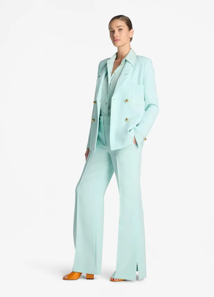 Women Jackets and Coats St John Stretch Italian Knit Cady Jacket Mint Women Jackets and Coats St John Stretch Italian Knit Cady Jacket Mint