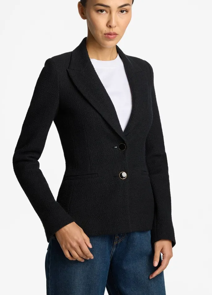 Women Jackets and Coats St John The Studio Tweed Jacket Black Women Jackets and Coats St John The Studio Tweed Jacket Black