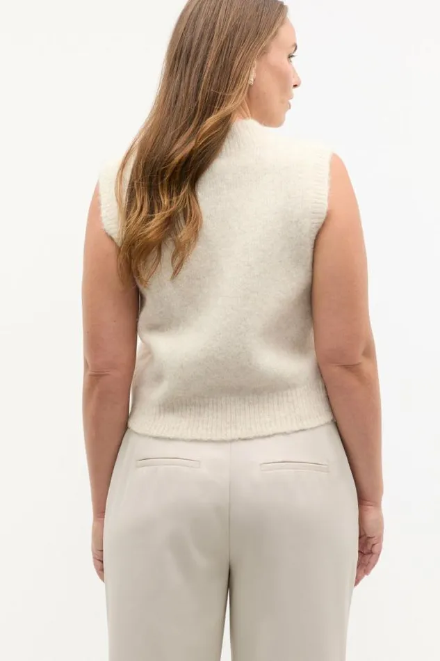 Women Jackets and Vests Seed Heritage Lofty V Neck Vest Oat Marle