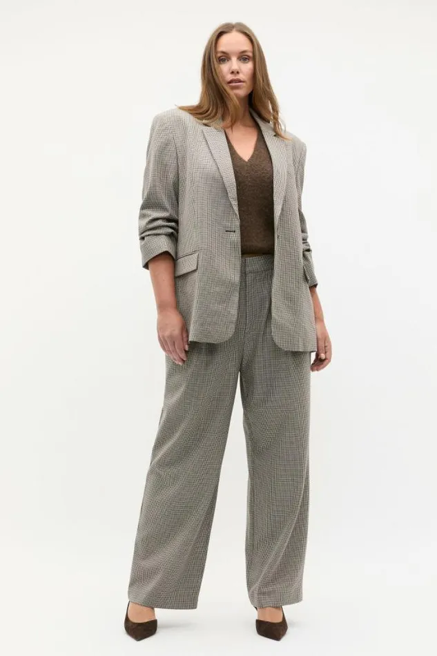 Women Jackets and Vests Seed Heritage Mini Houndstooth Blazer Houndstooth