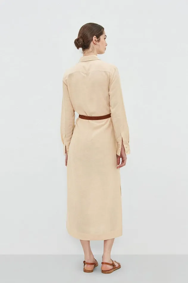 Women JENNY 8211 Linen Cotton Kaftan 8211 Sesame Massimo Alba Dresses and Skirts Women JENNY 8211 Linen Cotton Kaftan 8211 Sesame Massimo Alba Dresses and Skirts