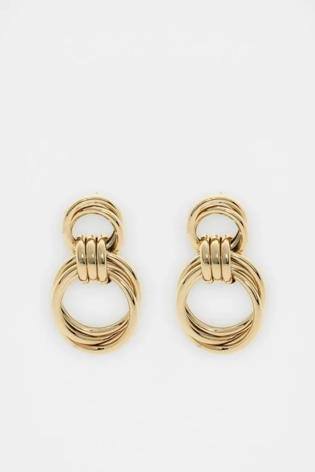 Women Jewellery Seed Heritage Statement Loop Earring Gold