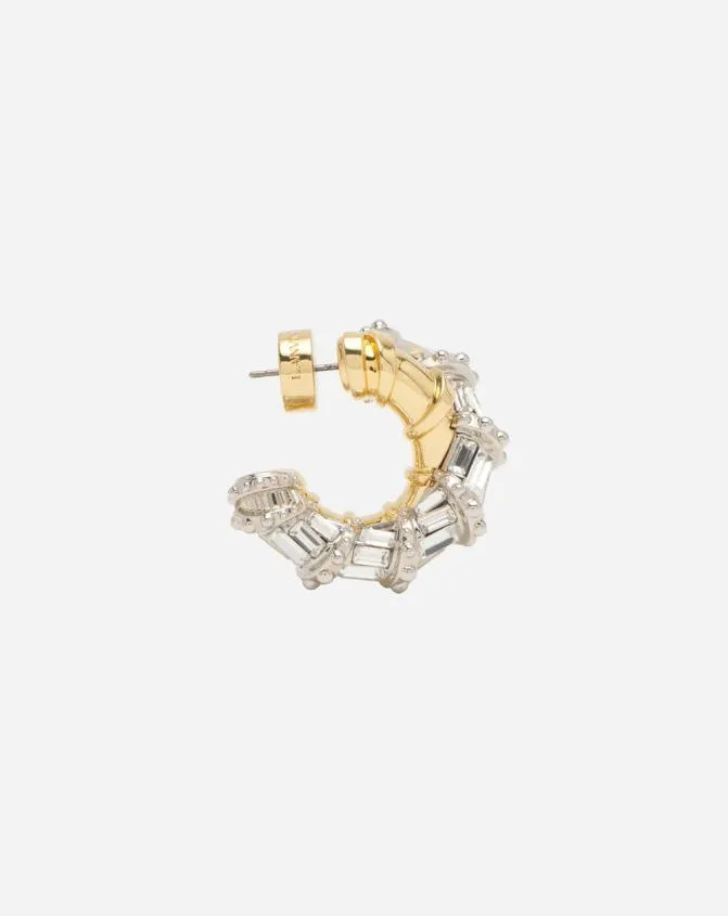 Women Jewelry Lanvin Baguette Mlodie Earrings Goldcrystal
