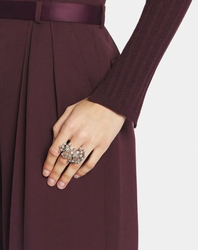 Women Jewelry Lanvin Traviata By Ring Silvercrystal Women Jewelry Lanvin Traviata By Ring Silvercrystal
