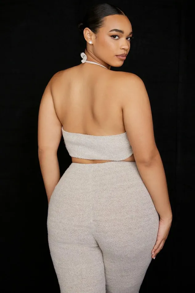 Women Jolene Oatmeal Ribbed Knit Bralette House Of CB Tops Women Jolene Oatmeal Ribbed Knit Bralette House Of CB Tops