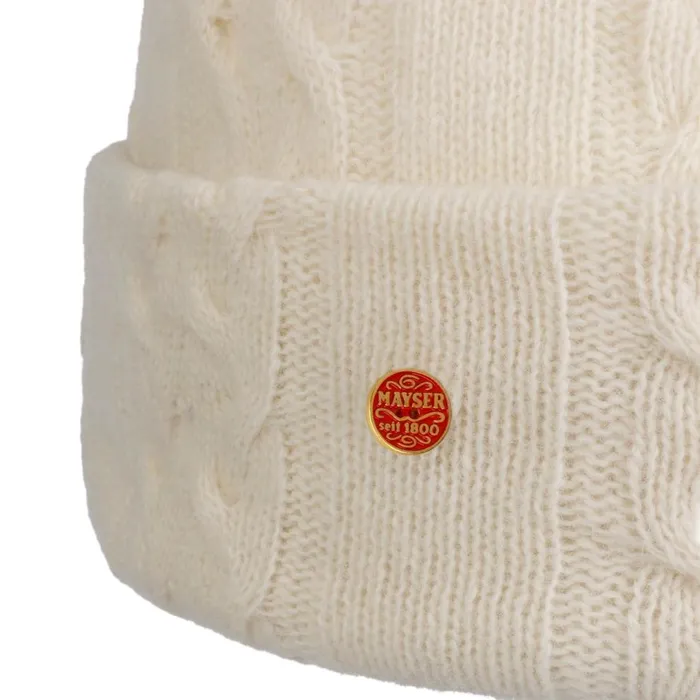 Women Joyce Cable Knit Beanie Beige Mayser Beanie Hats Women Joyce Cable Knit Beanie Beige Mayser Beanie Hats