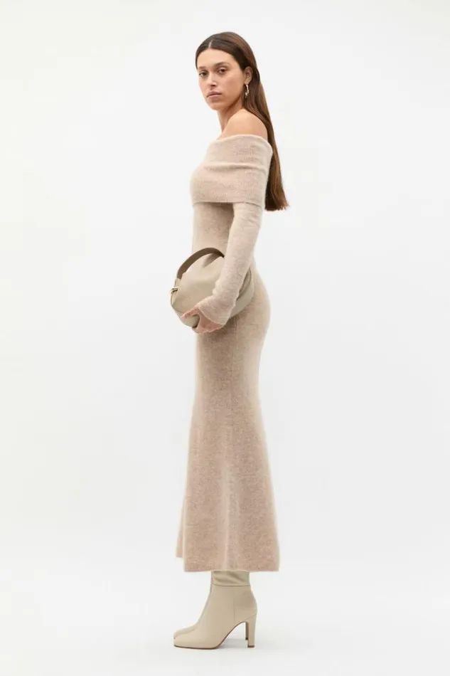 Women Knitwear and Sweaters Seed Heritage Lofty Off Shoulder Knit Dress Cookie Marle