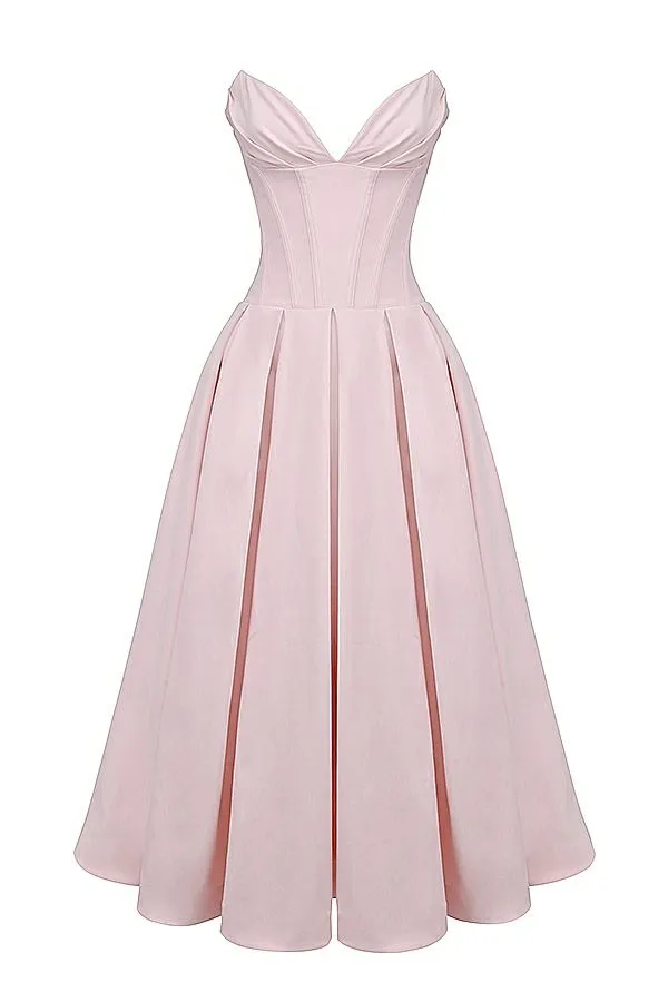Women Lady Ballerina Pink Strapless Midi Dress House Of CB Dresses Women Lady Ballerina Pink Strapless Midi Dress House Of CB Dresses