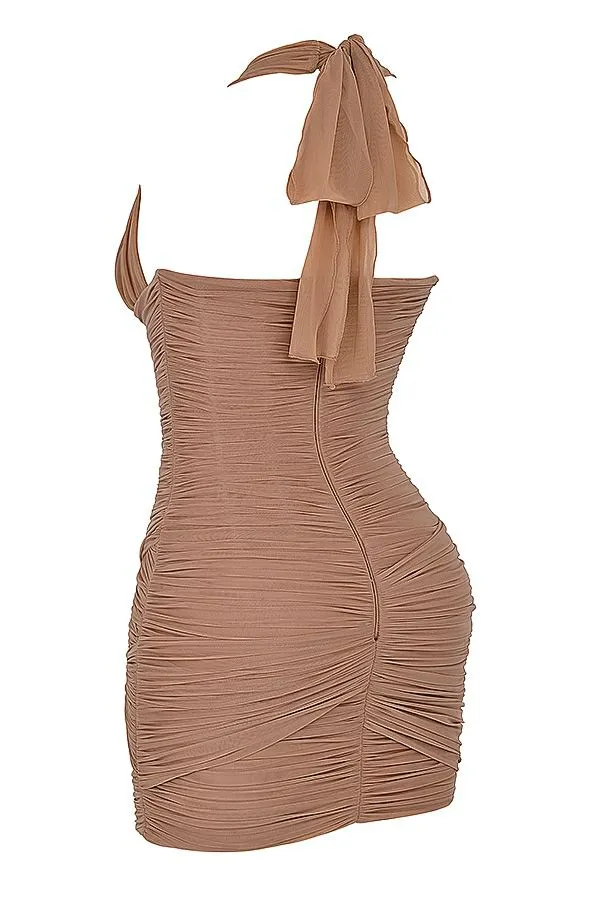 Women Laetitia Hazelnut Gathered Mini Dress House Of CB Dresses