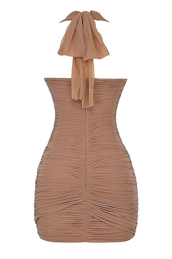 Women Laetitia Hazelnut Gathered Mini Dress House Of CB Dresses