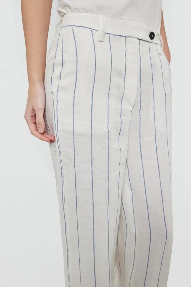 Women LAMIA 8211 Linen Trousers 8211 Azzurro Massimo Alba Trousers and Shorts Women LAMIA 8211 Linen Trousers 8211 Azzurro Massimo Alba Trousers and Shorts