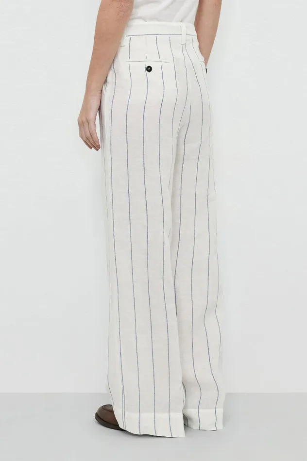 Women LAMIA 8211 Linen Trousers 8211 Azzurro Massimo Alba Trousers and Shorts Women LAMIA 8211 Linen Trousers 8211 Azzurro Massimo Alba Trousers and Shorts