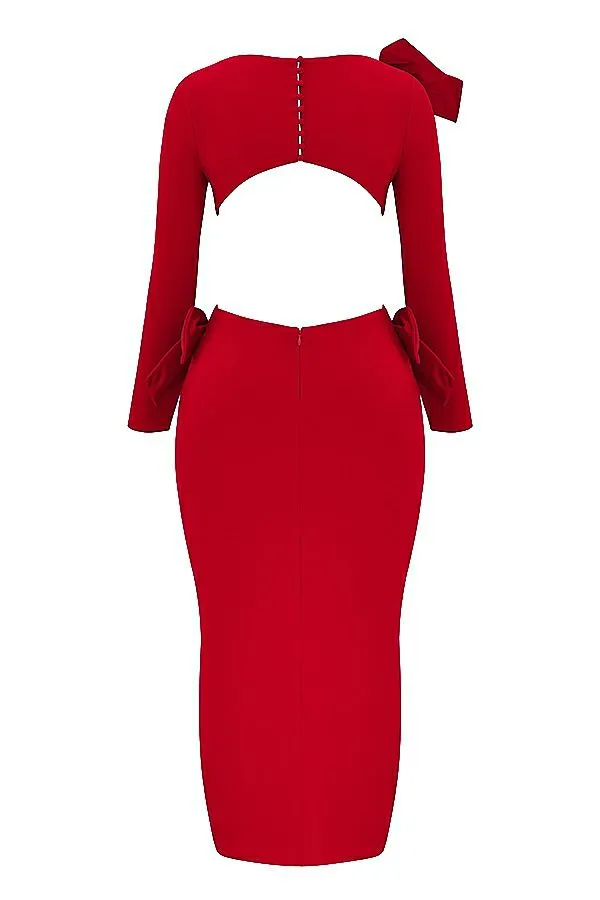 Women Lavele Red Bow Maxi Dress House Of CB Dresses