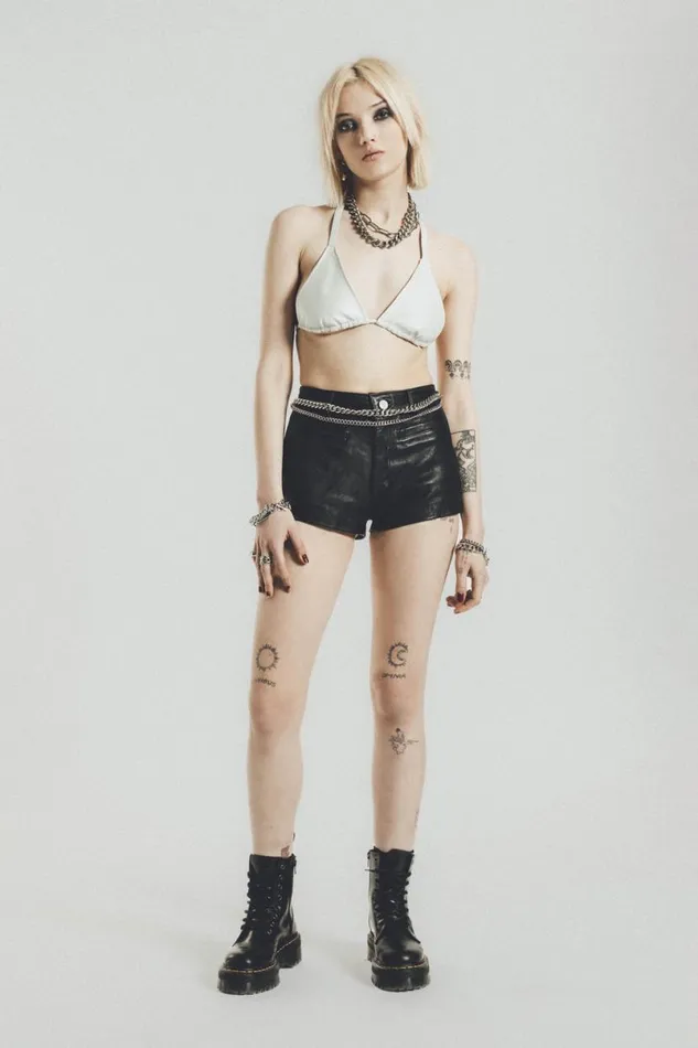 Women Leather Bra Pearl OTHER TOPS
