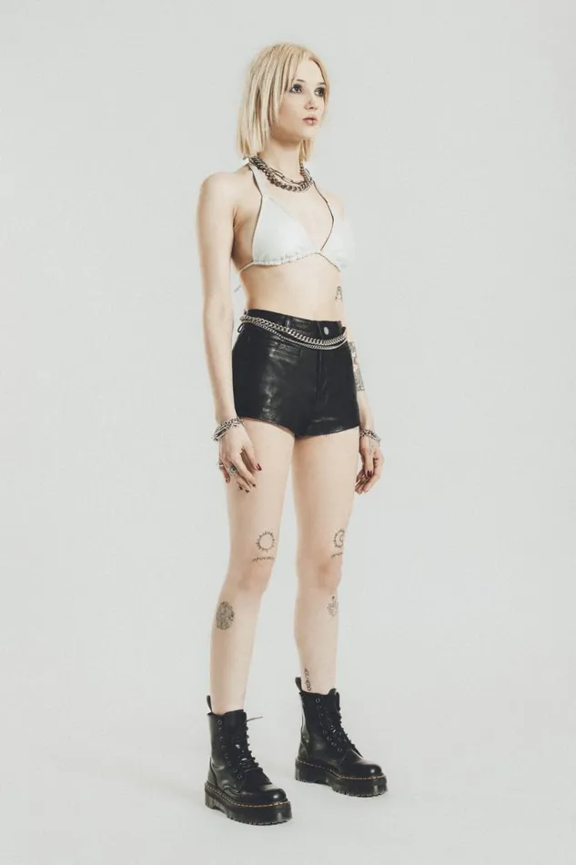 Women Leather Bra Pearl OTHER TOPS