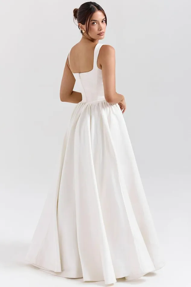 Women Lillianna Ivory Italian Satin Corset Bridal Gown House Of CB Dresses