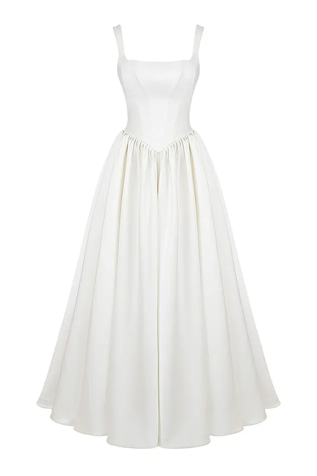 Women Lillianna Ivory Italian Satin Corset Bridal Gown House Of CB Dresses
