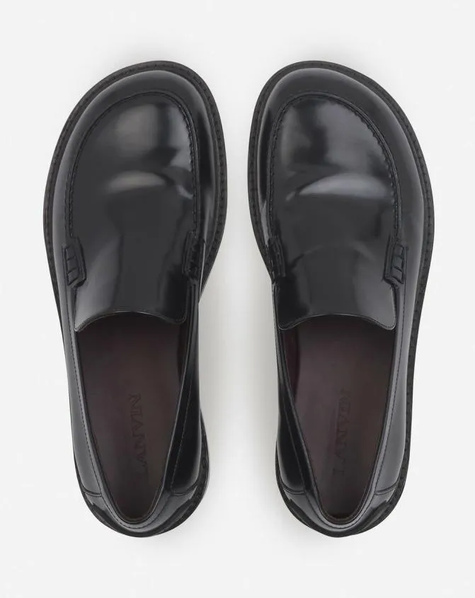 Women Loafers Lanvin Spinto Loafers In Glossy Leather Black Women Loafers Lanvin Spinto Loafers In Glossy Leather Black