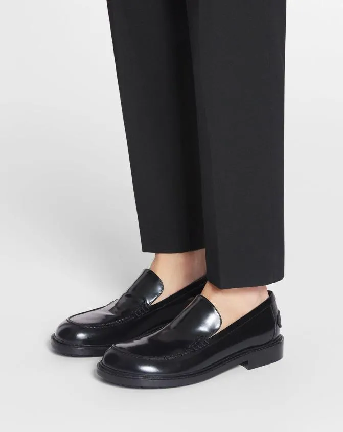 Women Loafers Lanvin Spinto Loafers In Glossy Leather Black Women Loafers Lanvin Spinto Loafers In Glossy Leather Black