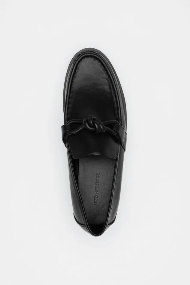 Women Loafers Seed Heritage Dakota Knot Detail Loafer Black