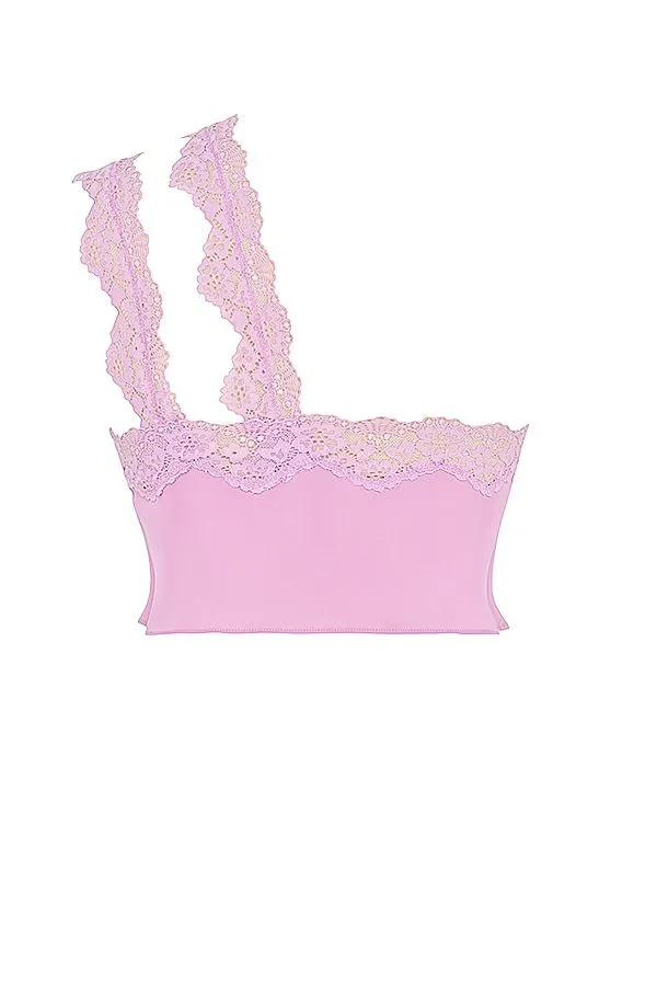 Women Lorena Pink Floaty Cropped Top House Of CB Tops Women Lorena Pink Floaty Cropped Top House Of CB Tops