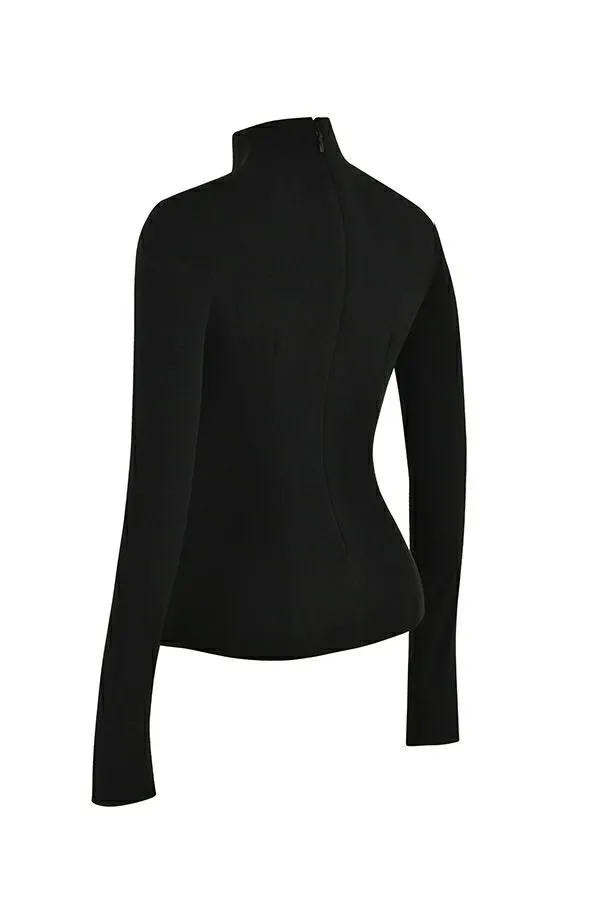 Women Lori Black Crystallised Lace Up Top House Of CB Tops