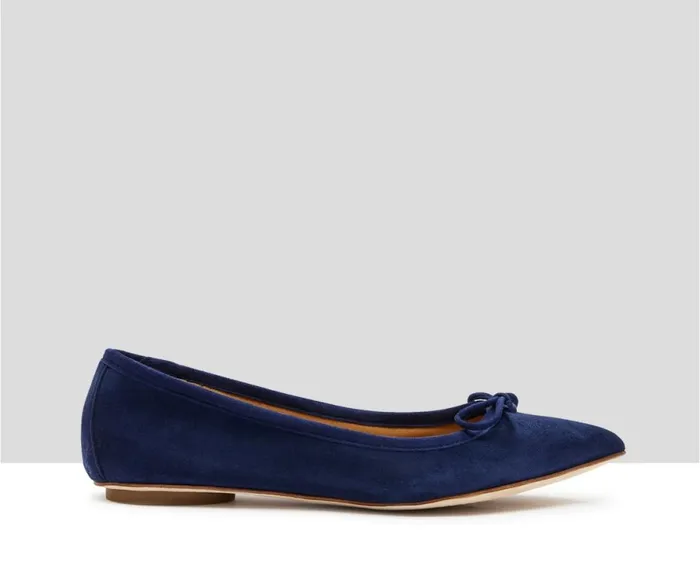 Women Low Heel Audley Shoes Low Heel Leather Shoe Kliber Blue