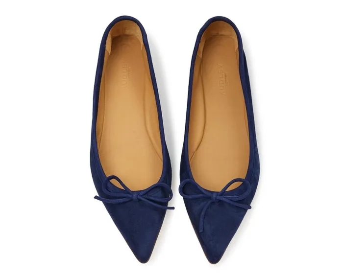 Women Low Heel Audley Shoes Low Heel Leather Shoe Kliber Blue