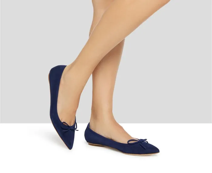 Women Low Heel Audley Shoes Low Heel Leather Shoe Kliber Blue