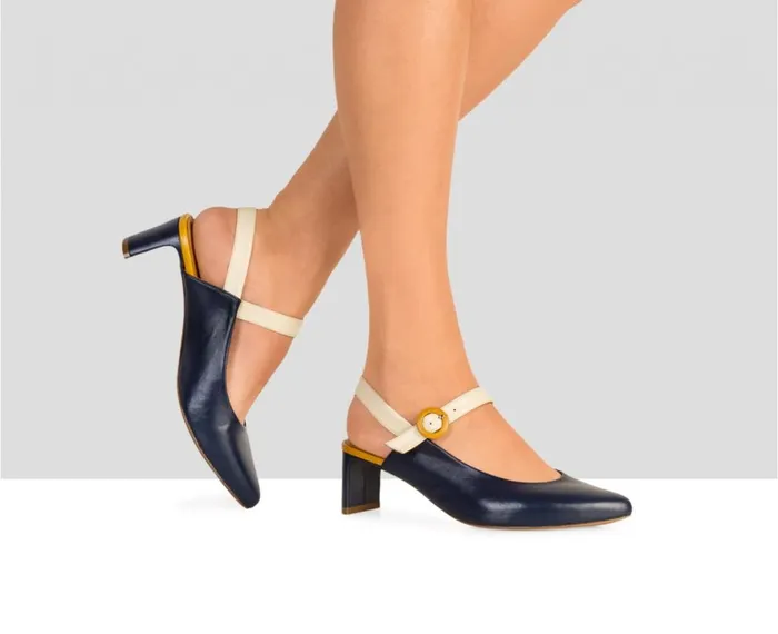 Women Low Heel Audley Shoes Medium Heel Leather Shoe Dulce Beige