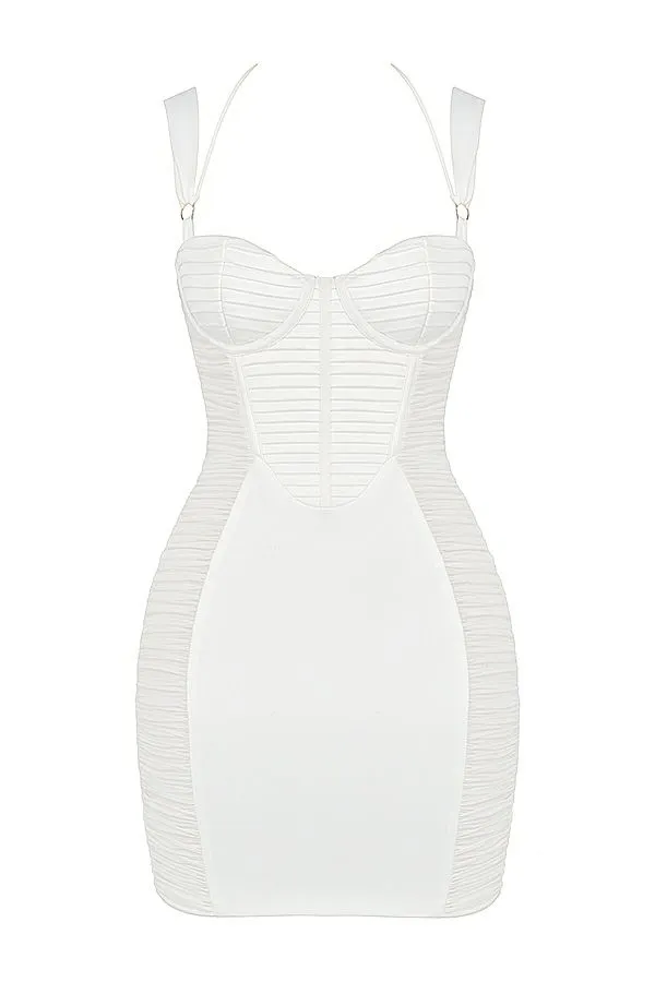 Women Lucinda White Ruched Corset Mini Dress House Of CB Dresses Women Lucinda White Ruched Corset Mini Dress House Of CB Dresses