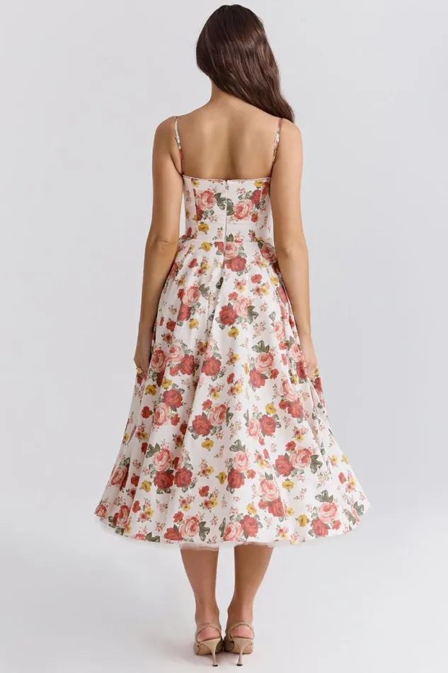 Women Mademoiselle Italian Rose Print Tulle Midi Dress House Of CB Dresses Women Mademoiselle Italian Rose Print Tulle Midi Dress House Of CB Dresses