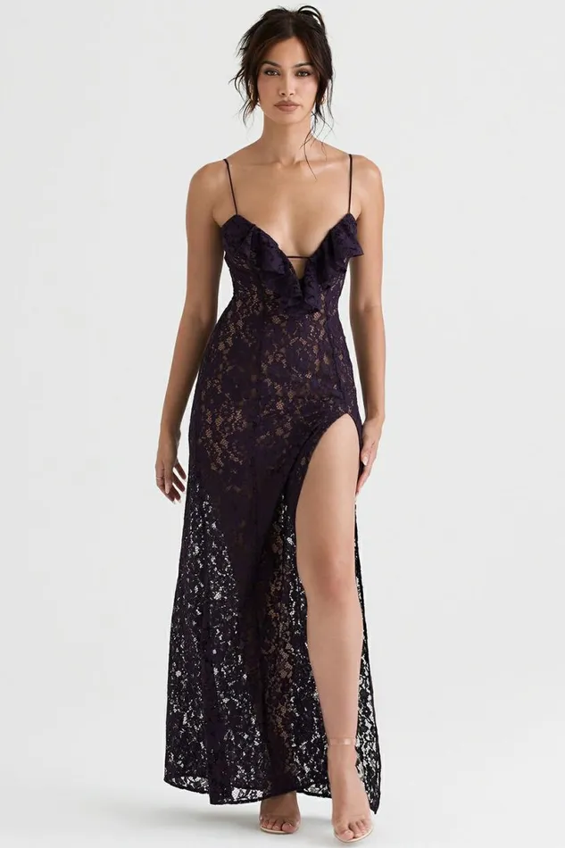 Women Malia Night Shade Lace Maxi Dress House Of CB Dresses Women Malia Night Shade Lace Maxi Dress House Of CB Dresses