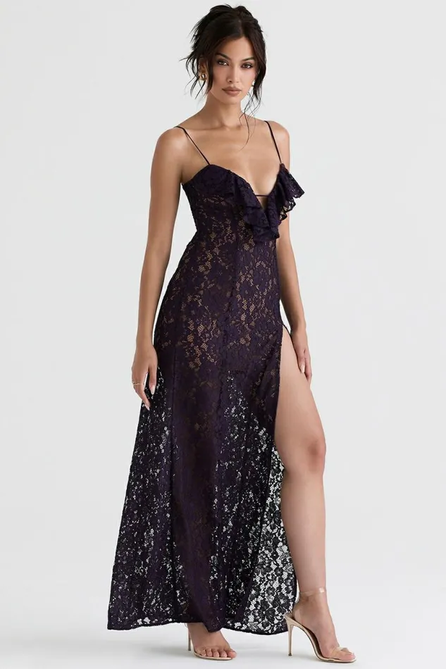 Women Malia Night Shade Lace Maxi Dress House Of CB Dresses Women Malia Night Shade Lace Maxi Dress House Of CB Dresses