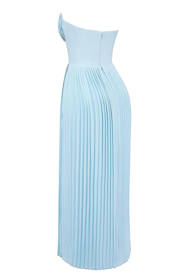 Women Marcella Ocean Blue Pleated Maxi Dress House Of CB Dresses