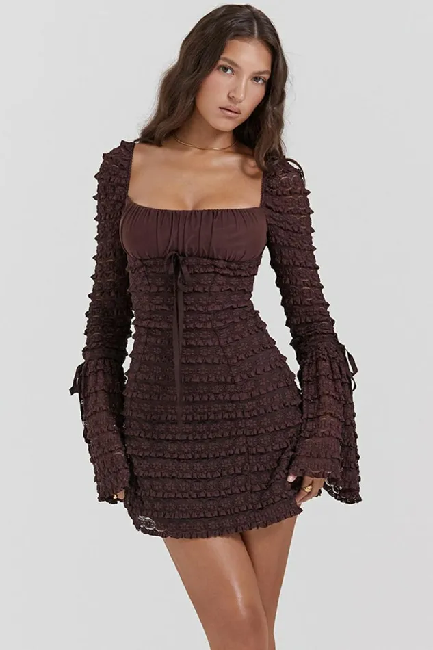 Women Marisa Espresso Lace Dress House Of CB Dresses