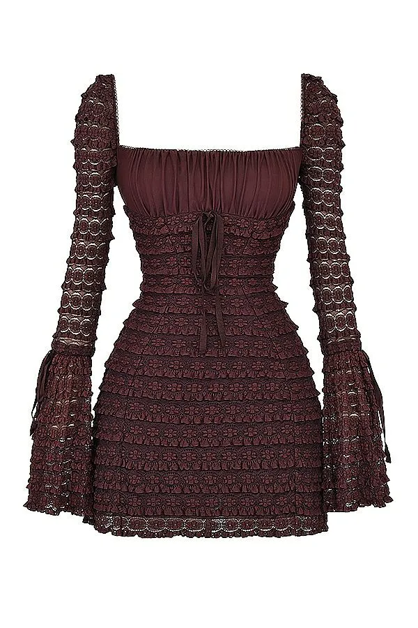 Women Marisa Espresso Lace Dress House Of CB Dresses