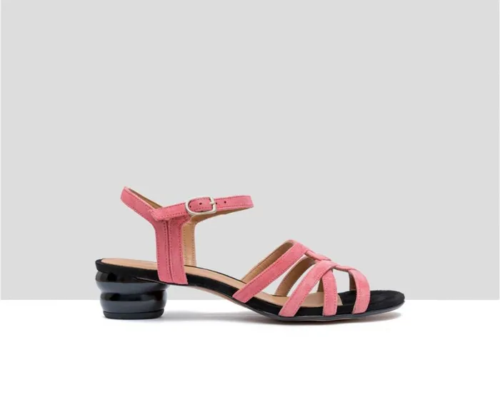 Women Medium Heel Audley Shoes Medium Heel Leather Sandal Dionisia Black