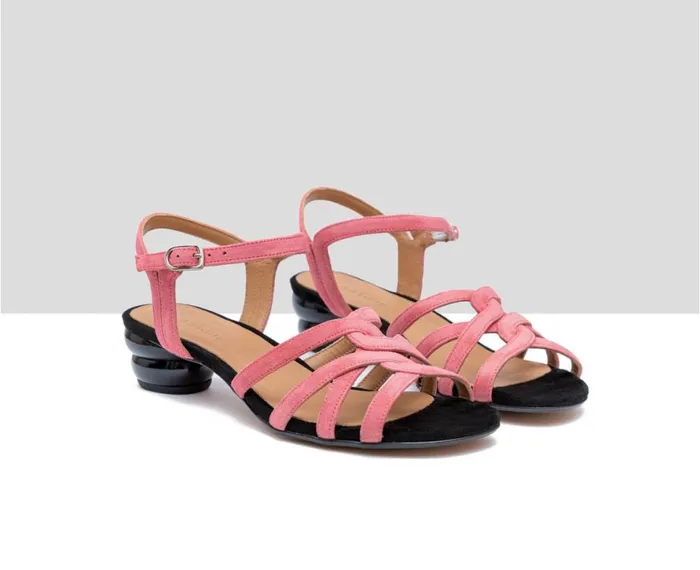 Women Medium Heel Audley Shoes Medium Heel Leather Sandal Dionisia Black