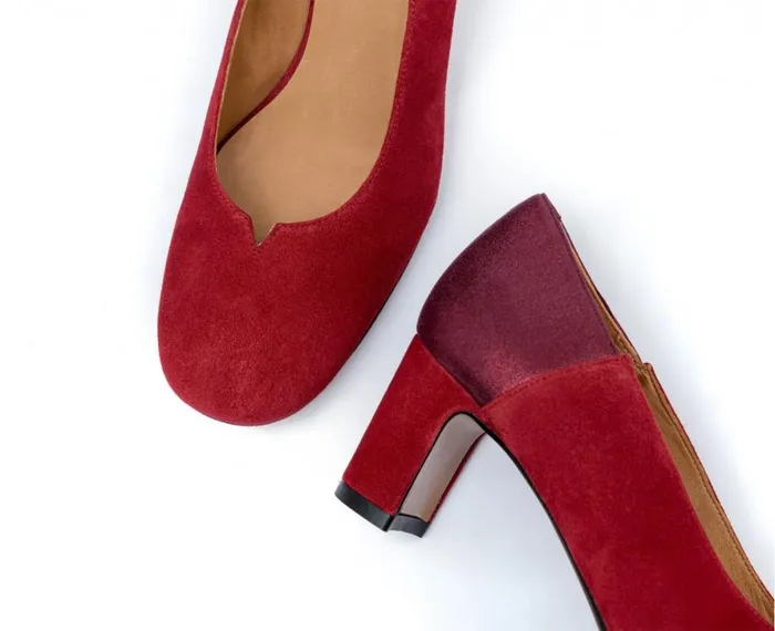 Women Medium Heel Audley Shoes Medium Heel Leather Shoe Fermina Burdeos