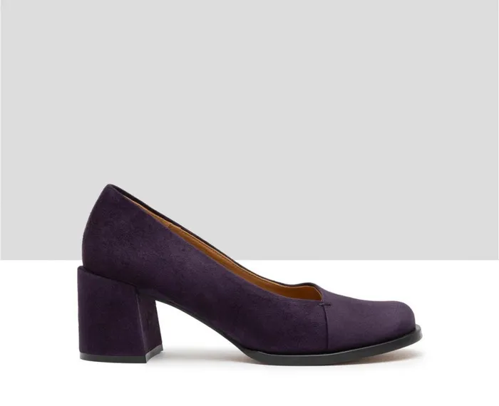 Women Medium Heel Audley Shoes Mid Heel Leather Shoe Gila Purple